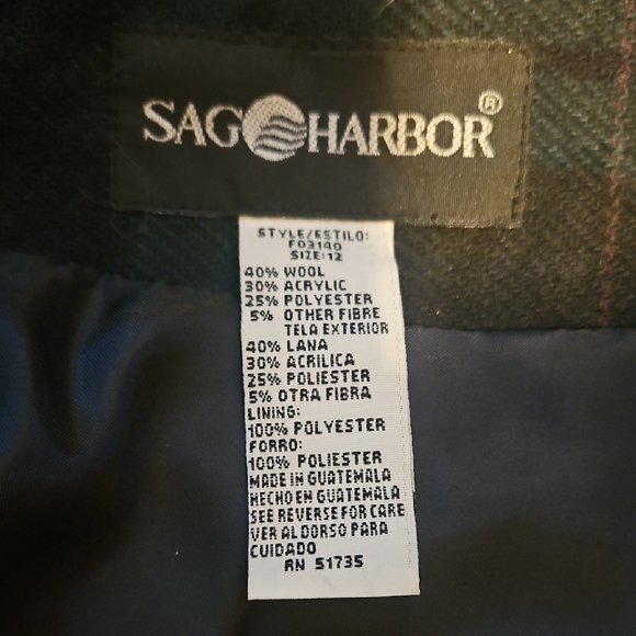 Sag Harbor Plaid Jacket with Black Accents - Picture 7 of 7